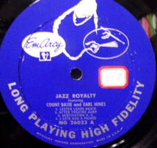 Count Basie and Earl Hines-Jazz Royalty-10&quot; LP-1954-EX EmArcy MG 26023 - £31.64 GBP