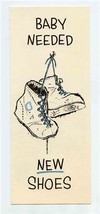 Harolds Club of Reno Nevada Greeting Card Baby Needed New Shoes  - $15.84