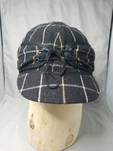 Dry Ice Crowncap Plaid Railroad Front Lace Hat Size 7 Wool Polyester - £12.78 GBP
