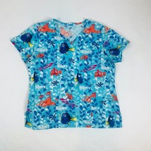 Disney Dory Scrub Top Womens size Medium Medical Careworks Multicolor no... - $14.24