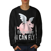 Wellcoda Empty Piggy bank Funny Mens Sweatshirt, Free Casual Pullover Jumper - £24.24 GBP+