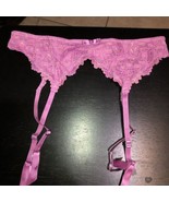 NWT Frederick’s Of Hollywood Jessica SZ S/M Pink Lace Garter Belt - £7.87 GBP