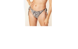 Andie Swim The String Bikini Bottom Tie Sides Snake Print Beige Black XL - $28.91