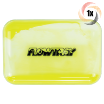 1x Tray FlowTray Fluorescent Quicksand Glow In The Dark Rolling Tray | Yellow - £20.39 GBP