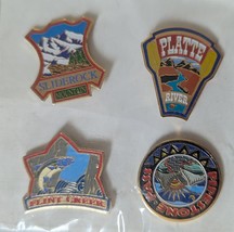 4 Pin set: Sliderock Mountain, Platte River, Flint Creek, Pipestone Pass... - $94.08 MXN
