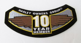 Harley Owners Group HOG H.O.G .Harley-Davidson 10 Year Member Jacket Patch  - $18.62