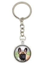 French Bulldog. Keyring, keychain for dog lovers. Photo jewellery. Men&#39;s jewelle - £12.98 GBP