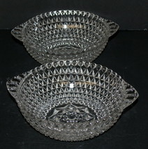 Pair Pressed Cut Glass Handled Fruit / Candy Dish ~ Stunning Art Deco  Unbranded - £31.38 GBP