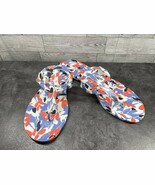 Lauren Ralph Lauren Flip Flop Sandals Women 10B Audrie Jelly Shoe Red Bl... - €29,40 EUR