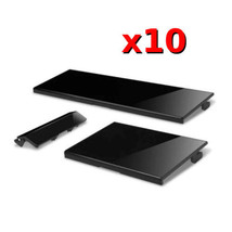 10 x 3-pc NEW BLACK Replacement Door Slot Cover Lid Set for Nintendo Wii Console - £23.70 GBP