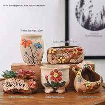 Succulent Flower Pot Ceramic Stoneware Simple Small Pot Plant - £27.22 GBP+