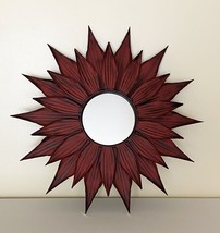 Vtg. Pier 1 Wall Mirror Sunburst Star Flower Shaped Round Mirror Metal 27 1/4&quot; D - £42.44 GBP