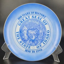 VTG Collectible Plate Idaho Souvenir Co Great Seal of The State of Idaho. Blue - £11.00 GBP