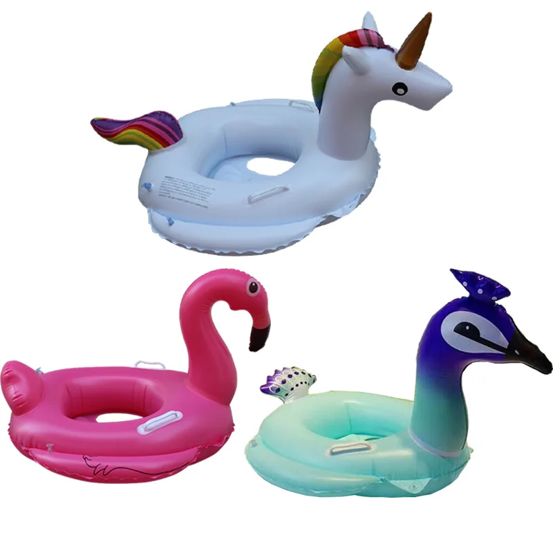 Inflatable Animal Elegant Swan Peacock Pink Flamingo Kids Toddler Safe Swimming - £22.29 GBP