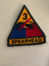Army 3RD Armored Division Old Spearhead Writing Triangle Embroidered Patch - £23.17 GBP