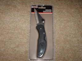 Folding Serrated Knife Tool Bench Hardware Brand New Stainless Blade Pocketknife - £7.83 GBP