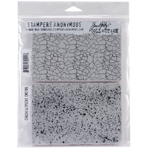 Tim Holtz Cling Stamps 7&quot;X8.5&quot;-Cracks &amp; Specks - $27.45