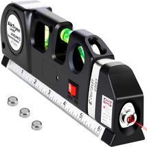 Laser Level, Multipurpose Line Tool with 8ft/2.5M Rulers, Standard Cross... - $17.82