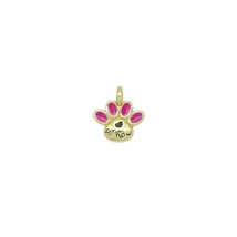 Hot Pink Enamel claw Charm Pendant, Sku#LK1081 - $1.99