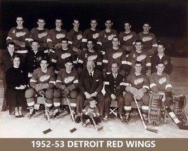 1952-53 DETROIT RED WINGS TEAM 8X10 PHOTO HOCKEY - £3.95 GBP