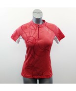 Salomon 1/4 Zip Up Cycling Jersey Women&#39;s Size Large Red Short Sleeve Po... - €6,84 EUR