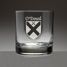 O&#39;Dowd Irish Coat of Arms Tumbler Glasses - Set of 4 (Sand Etched) - £54.14 GBP