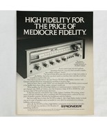 Vintage 1970&#39;s Pioneer Magazine Print Ad SX-450 Stereo Receiver WiFi 8&quot; ... - $9.07 CAD