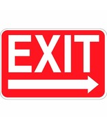 Kent Sparks Warning Tin Sign Exit Sign Right Arrow Red Background Metal ... - €7,62 EUR