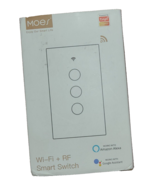 MOES Wi-Fi + RF Smart Switch 1 Gang 110-240V White WS-US1-RFW-N New Voic... - $31.14