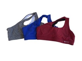 3- Running Girl one shoulder sports bra size XL Red Blue Gray - $21.23