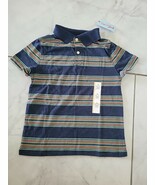 Boys Cat &amp; Jack Short Sleeve Polo Shirt Pullover Top Blue Green Stripe S... - $205.59 MXN