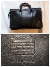 Vintage Coach Slim Black Leatherware Attache Purse Bag Briefcase S31-98Z1 USA - £77.35 GBP