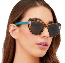 $352 Prada Catwalk Havana Sunglasses Brown + Blue 55-21-140 Made Italy NIB NWT - £166.81 GBP