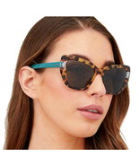 $352 Prada Catwalk Havana Sunglasses Brown + Blue 55-21-140 Made Italy N... - £166.60 GBP