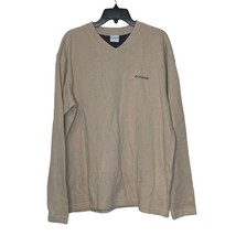 Columbia V-Neck Long Sleeve Sweatshirt Oversize Pullover Embroidered Log... - £15.56 GBP