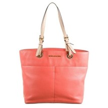 Michael Kors Peachy Pink Pebbled Leather Shoulder Tote Bag Purse Many Po... - £73.48 GBP