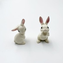 Vintage Bone China Miniature Japan Rabbits White Lot Of 2 - £11.79 GBP