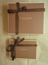 T. Anthony box for gift with ribbon empty two size rectangles - $13.85+