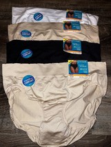 Vanity Fair Radiant Womens Hi-Cut Underwear Panties 4-Pair Nylon #13217 ~ L - £22.18 GBP