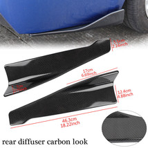 Carbon Look Bumper Lip Rear Diffuser Splitter Protector for Honda Civic 16-21 - £10.85 GBP