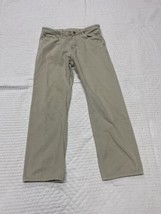 Orvis Five Pocket Beige Jeans size 34x32 Mens Straight Leg - £12.05 GBP