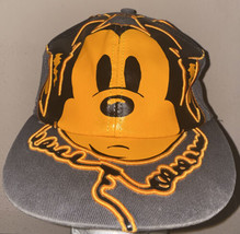 Disney Parks Dj Mickey Mouse Hat/Ball Cap Gray &amp; Orange Adult Size - £11.79 GBP