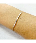 925 Sterling Silver Snake chain beads bracelet.  - £22.01 GBP