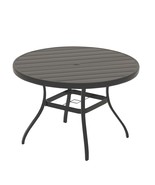 Outdoor Round Metal Patio Dining Table w/ Umbrella Hole (6-7 Seats) - €233,67 EUR Outdoor Round Metal Patio Dining Table w/ Umbrella Hole (6-7 Seats) - €233,67 EUR