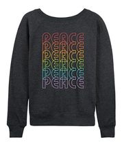 $38 Instant Message Heather Charcoal &#39;Peace&#39; Slouchy Pullover Size 1XW NWOT - $9.27 CAD
