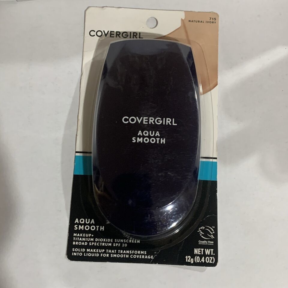 CoverGirl AquaSmooth Foundation Makeup, Natural Ivory 715, SPF 20 FREE S... - $10.98