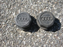 Genuine 1984 to 1992 Audi Center Caps hubcaps black - $18.50