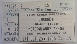 JOURNEY 1986 Vintage Ticket Stub With Glass Tiger Meadowlands Arena NJ U... - £5.37 GBP