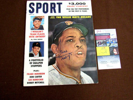 Willie Mays Sf Giants Hof Signed Auto Vintage June 1961 Sport Magazine Jsa Gem - £231.96 GBP