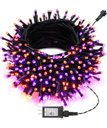 Orange Purple Halloween Lights, 100FT 300 LED String Lights with 8 Modes - $460.36 MXN